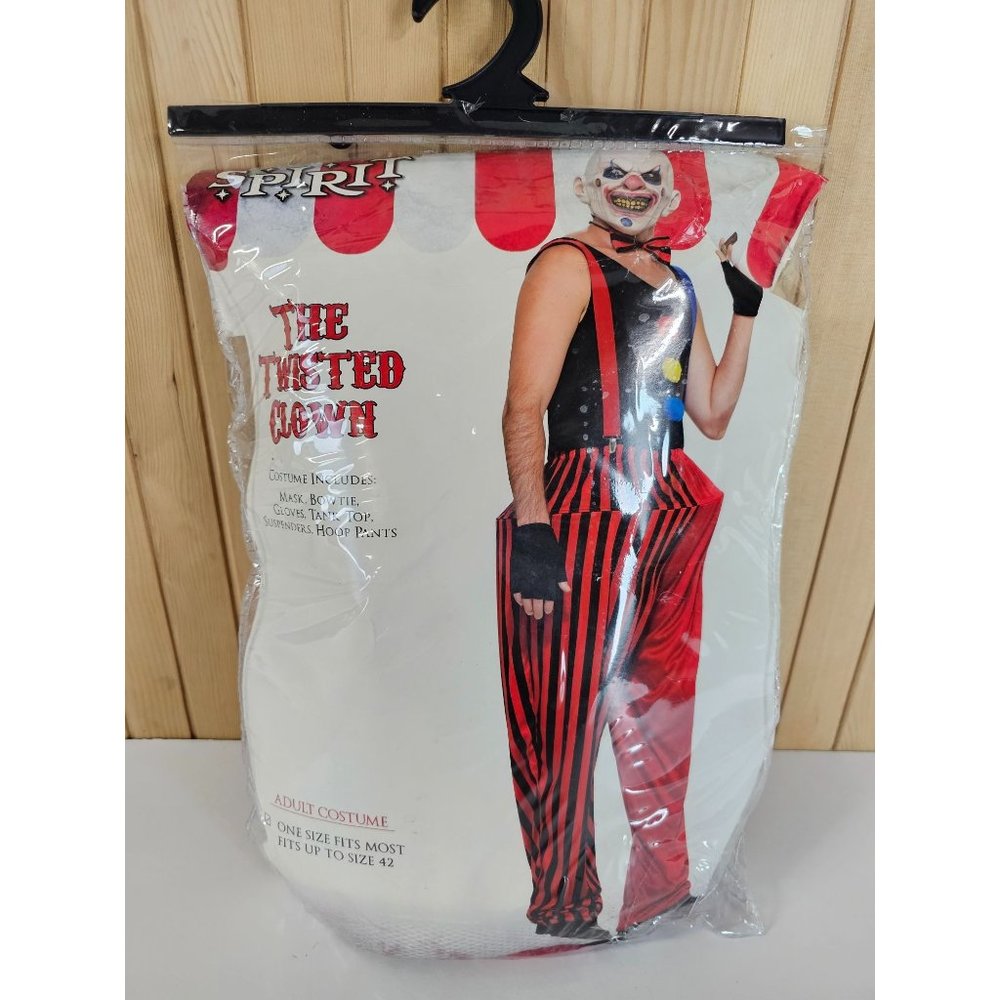 Spirit Halloween Adult Evil Horror Twisted Circus Clown Costume